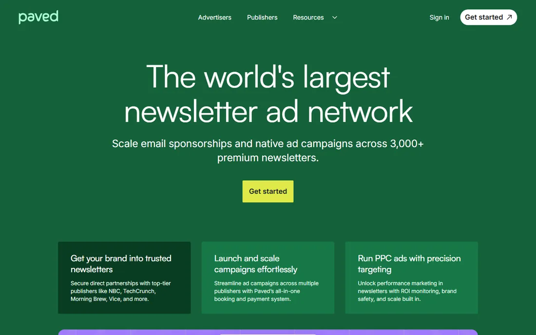 Paved homepage