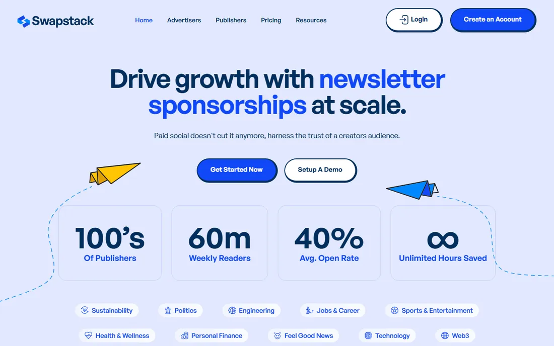Swapstack homepage