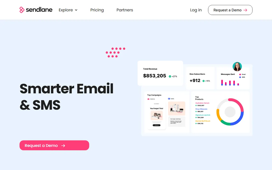 Sendlane homepage