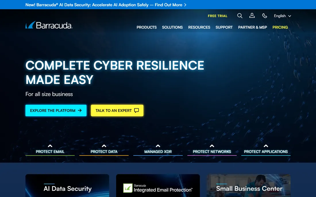 Barracuda Cloud Archiving homepage