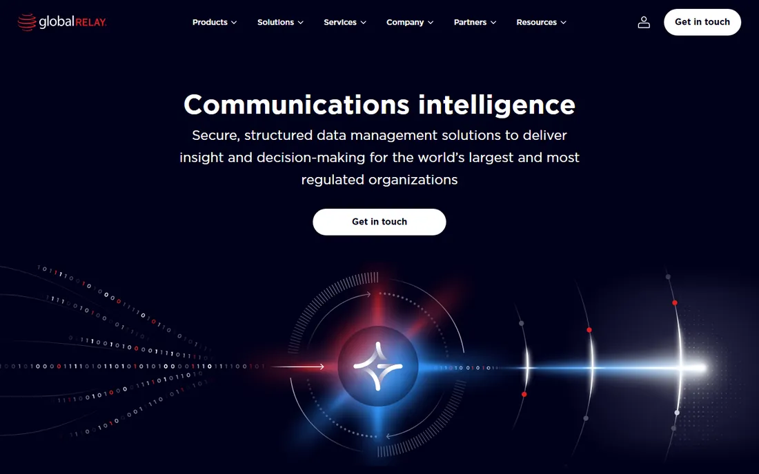 Global Relay homepage