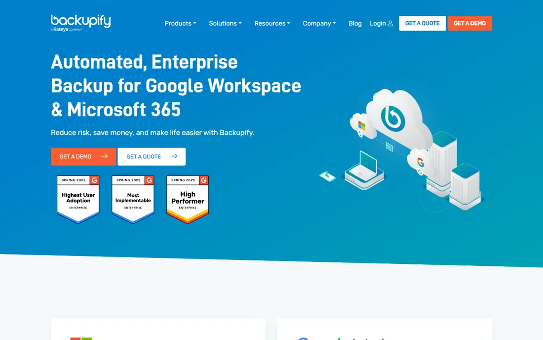 Backupify homepage