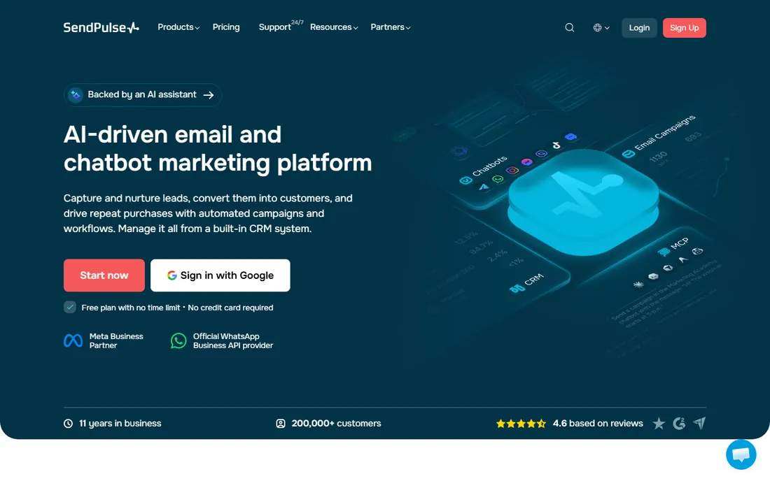 SendPulse homepage