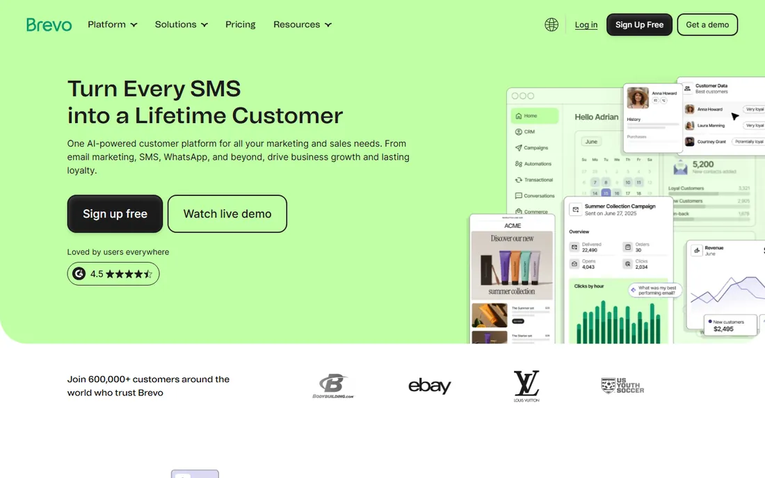 Brevo homepage