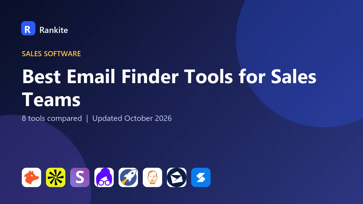 Best Email Finder Tools for Sales Teams in 2026: 8 Tools Compared