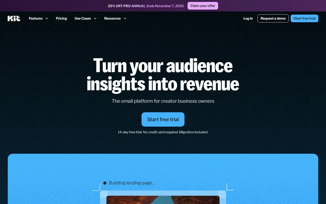 Kit homepage