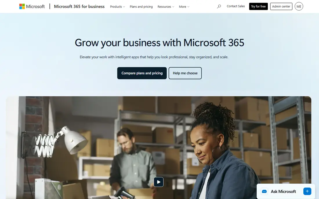 Microsoft 365 homepage