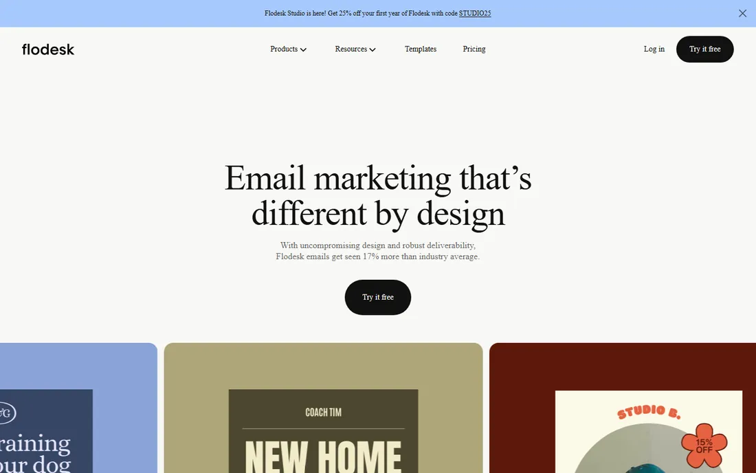 Flodesk homepage