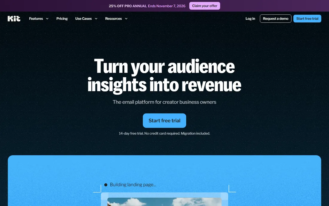 Kit homepage