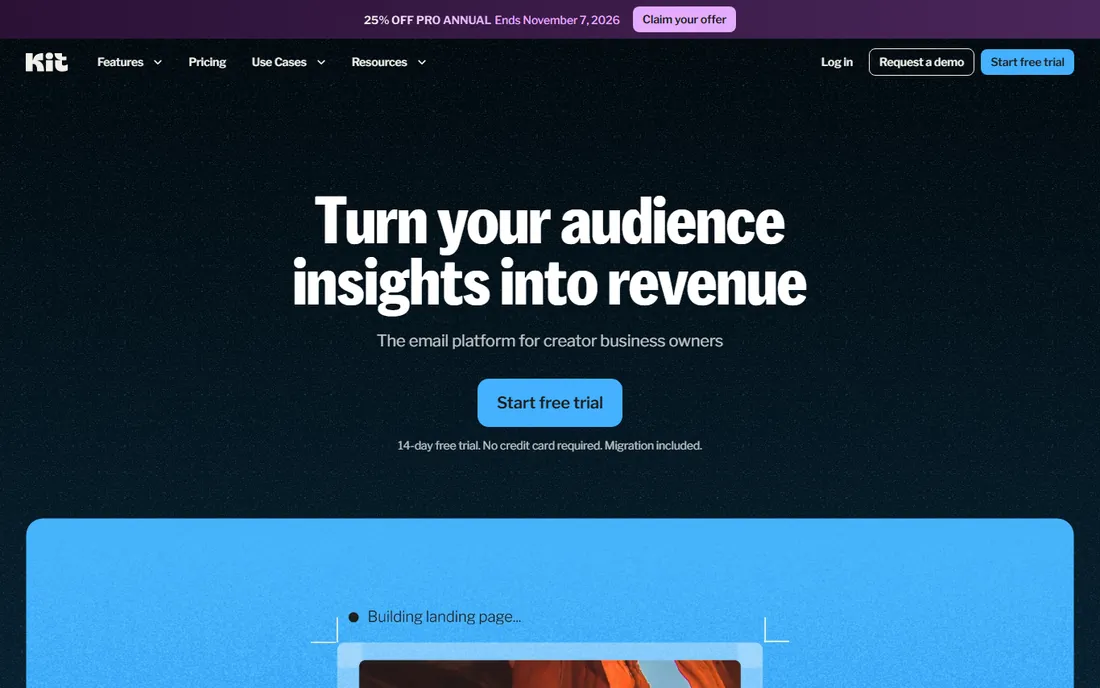 Kit homepage