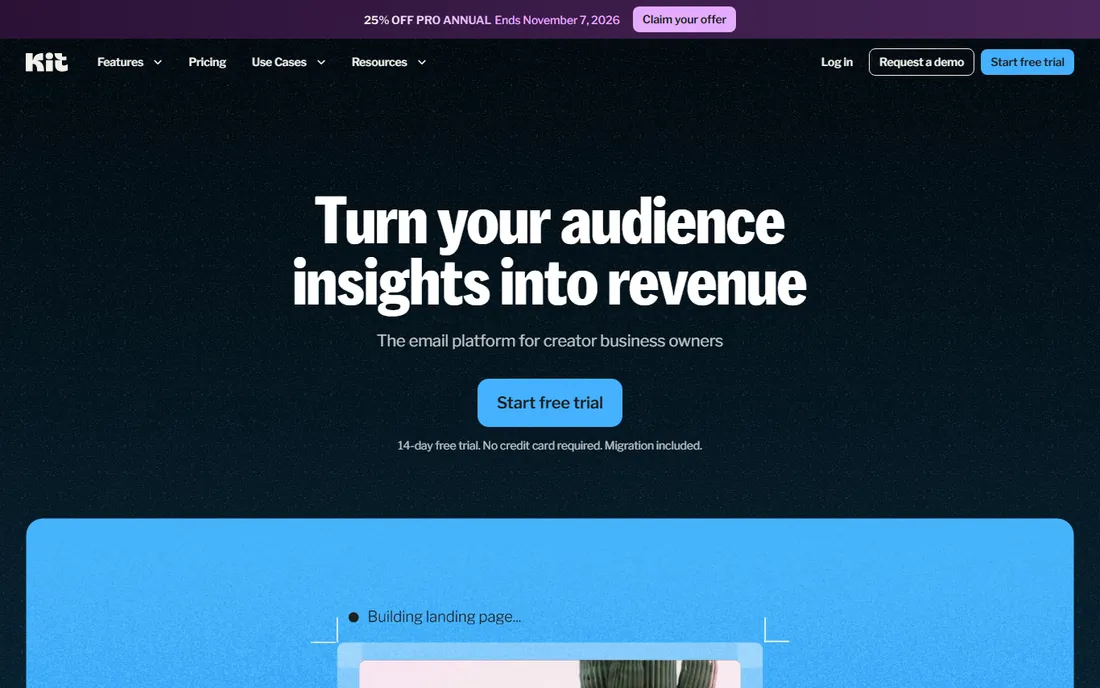 Kit homepage