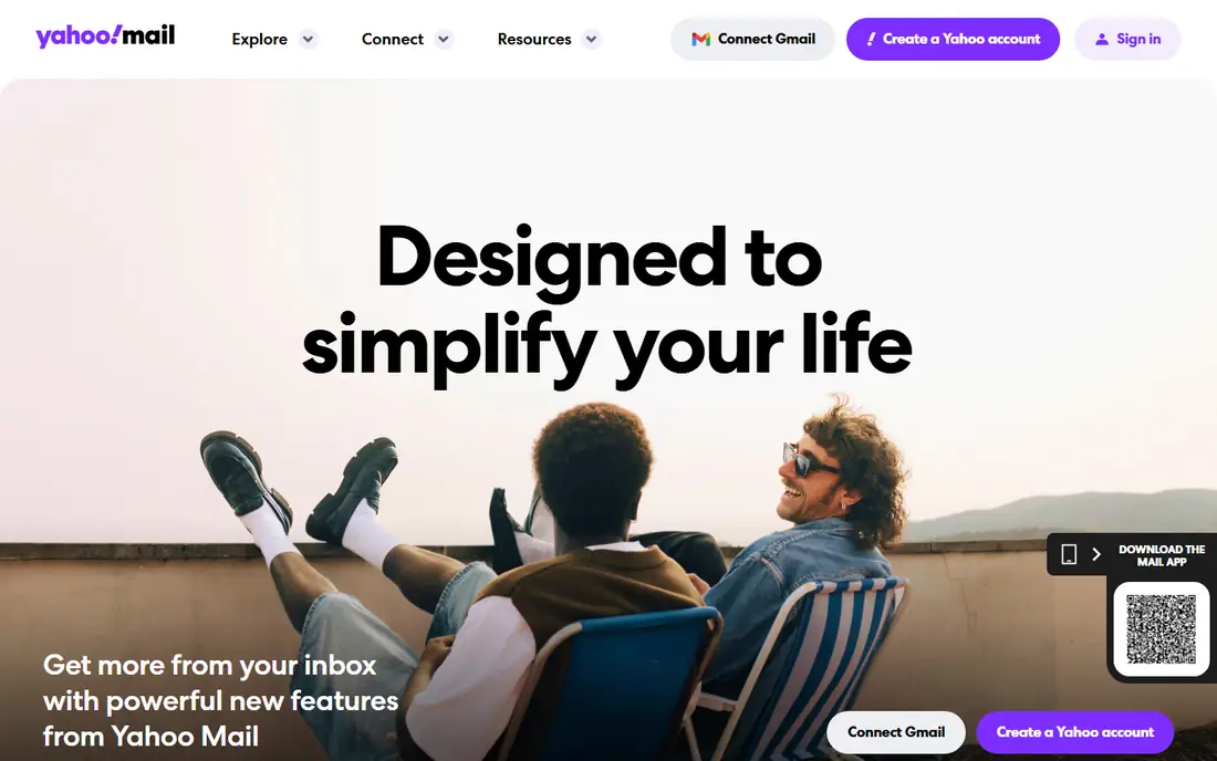 Yahoo Mail homepage