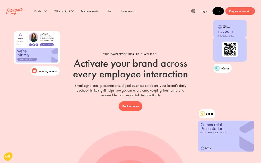 Letsignit homepage