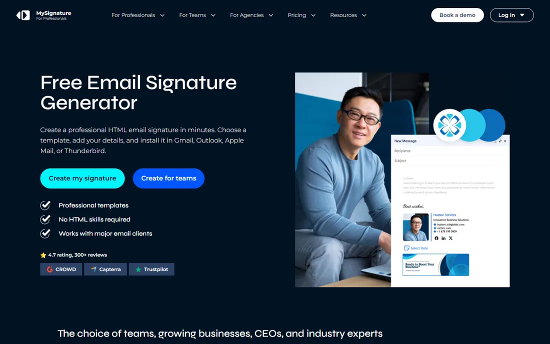 MySignature homepage
