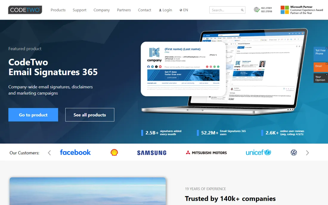 CodeTwo homepage