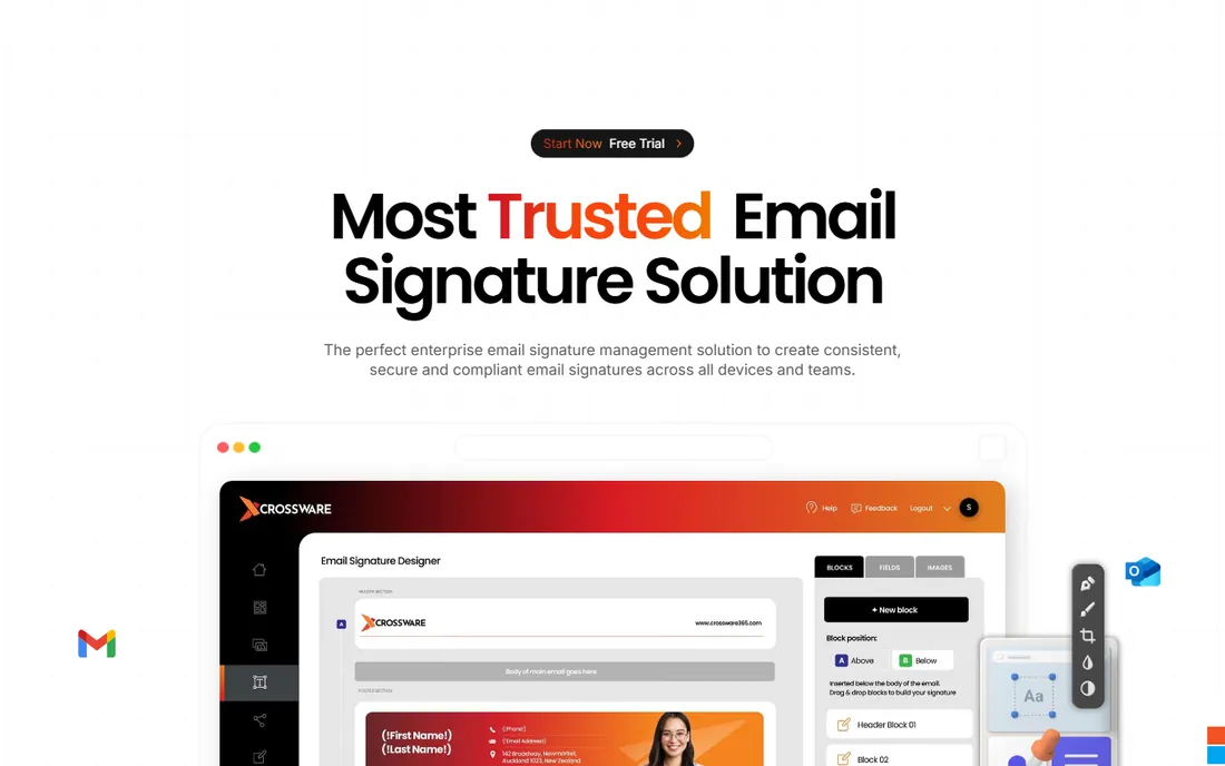 Crossware homepage