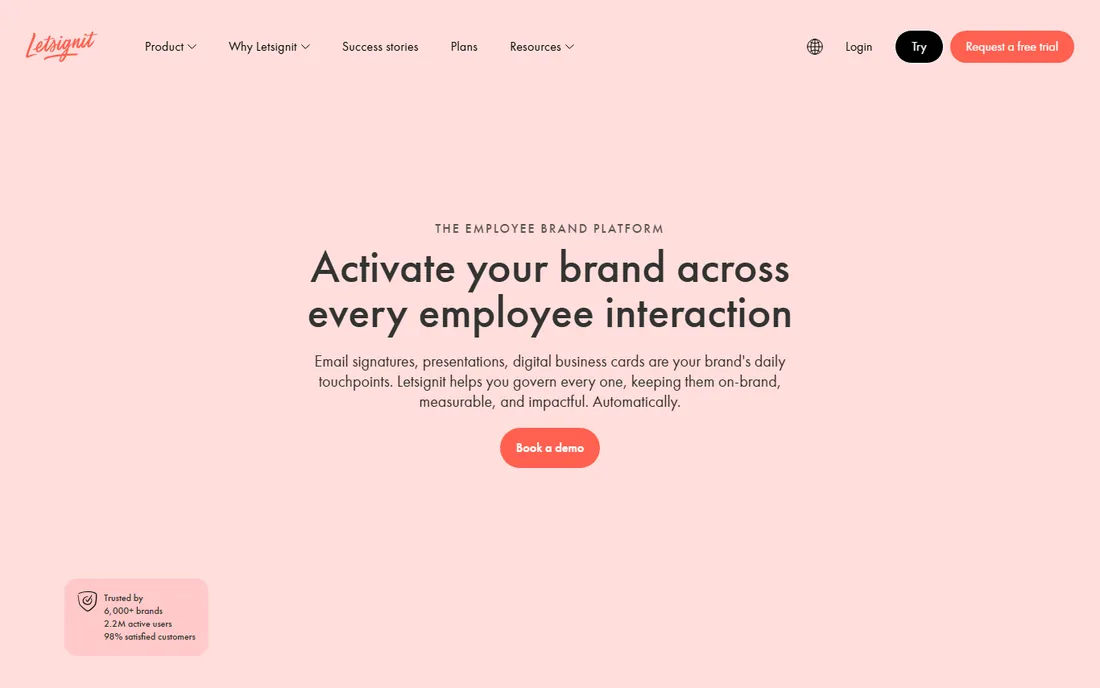 Letsignit homepage