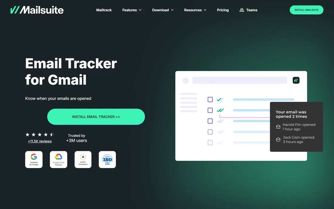 Mailsuite homepage