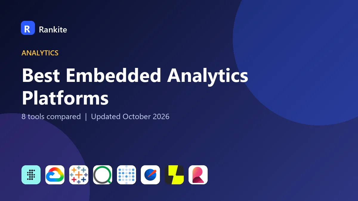 Best Embedded Analytics Platforms in 2026: 8 Tools Compared
