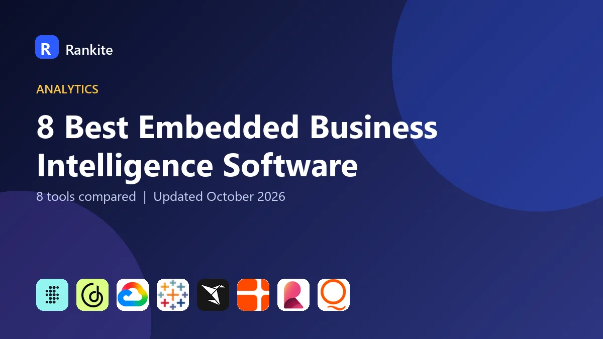8 Best Embedded Business Intelligence Software: 8 Tools Compared
