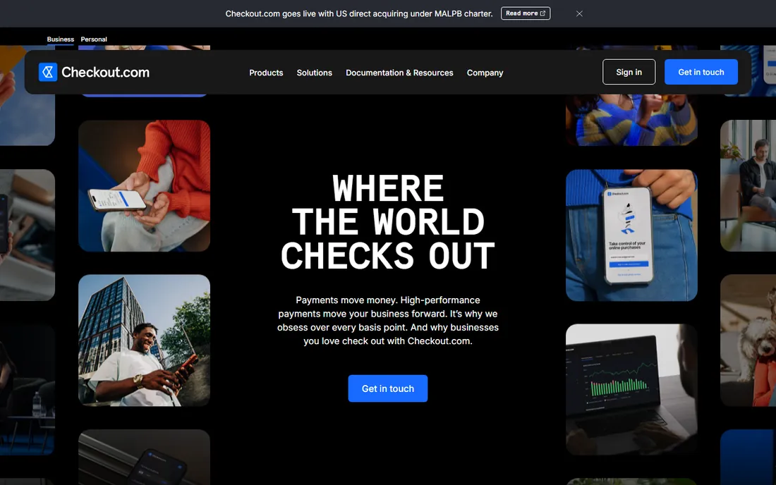 Checkout.com homepage