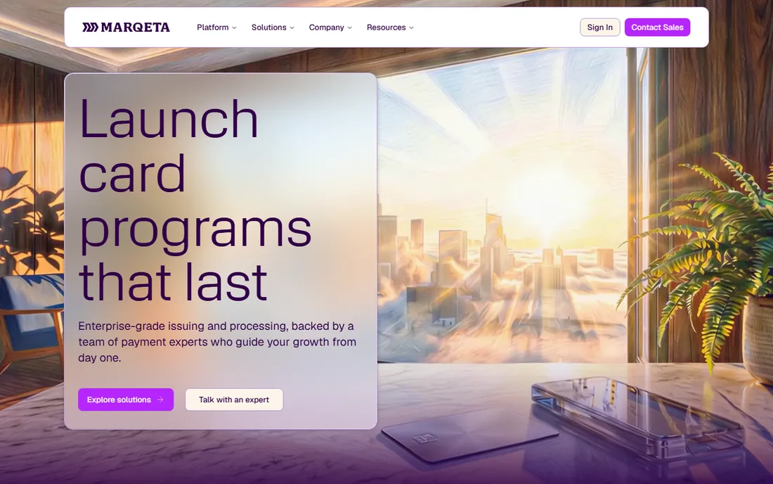 Marqeta homepage