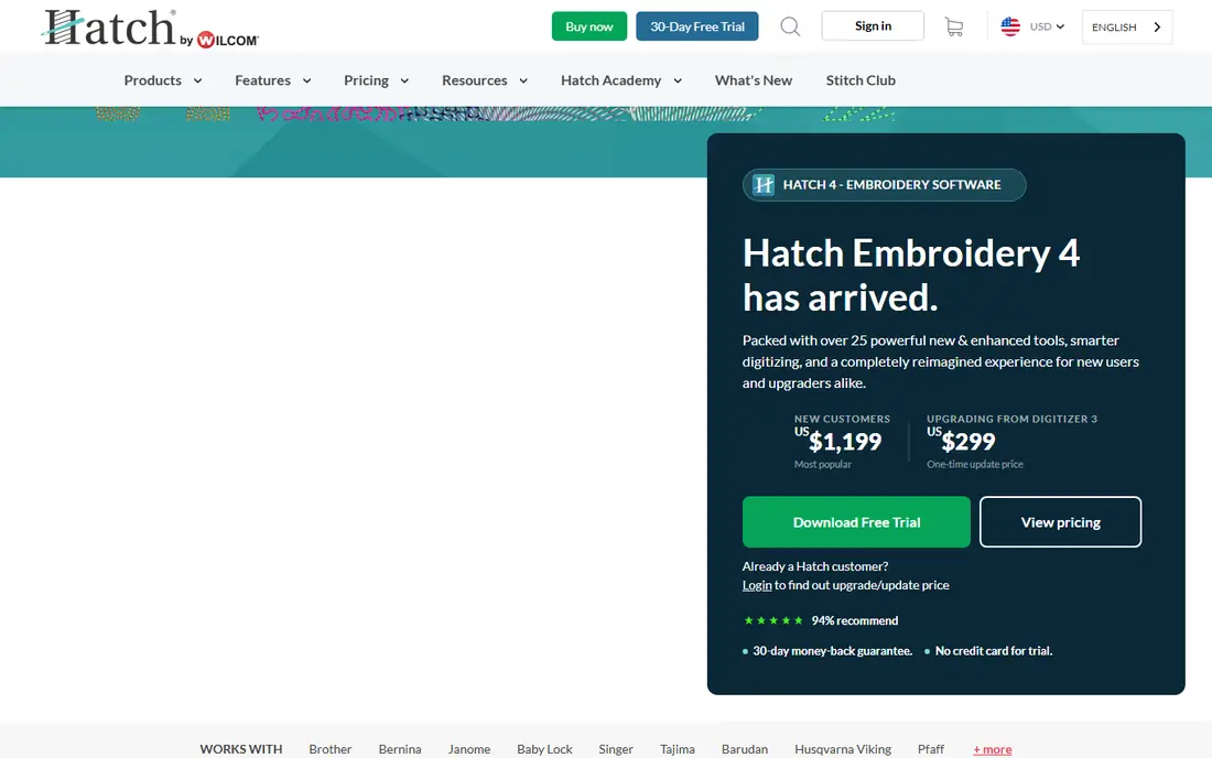 Hatch Embroidery homepage