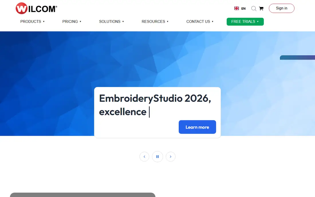 Wilcom EmbroideryStudio homepage