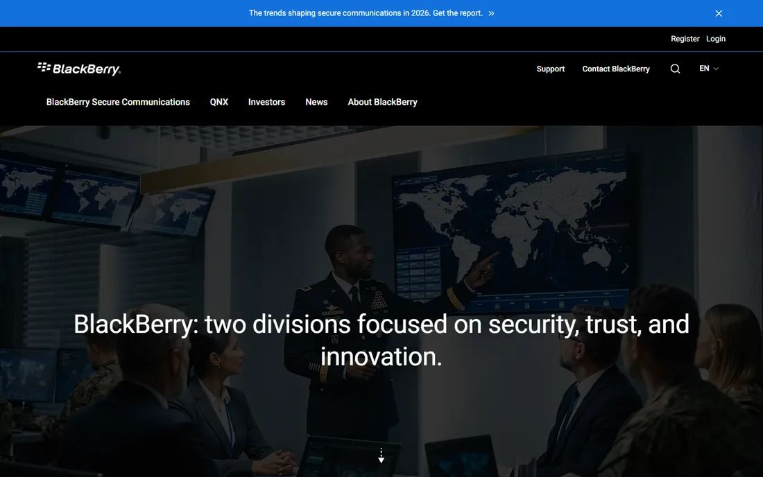 BlackBerry AtHoc homepage