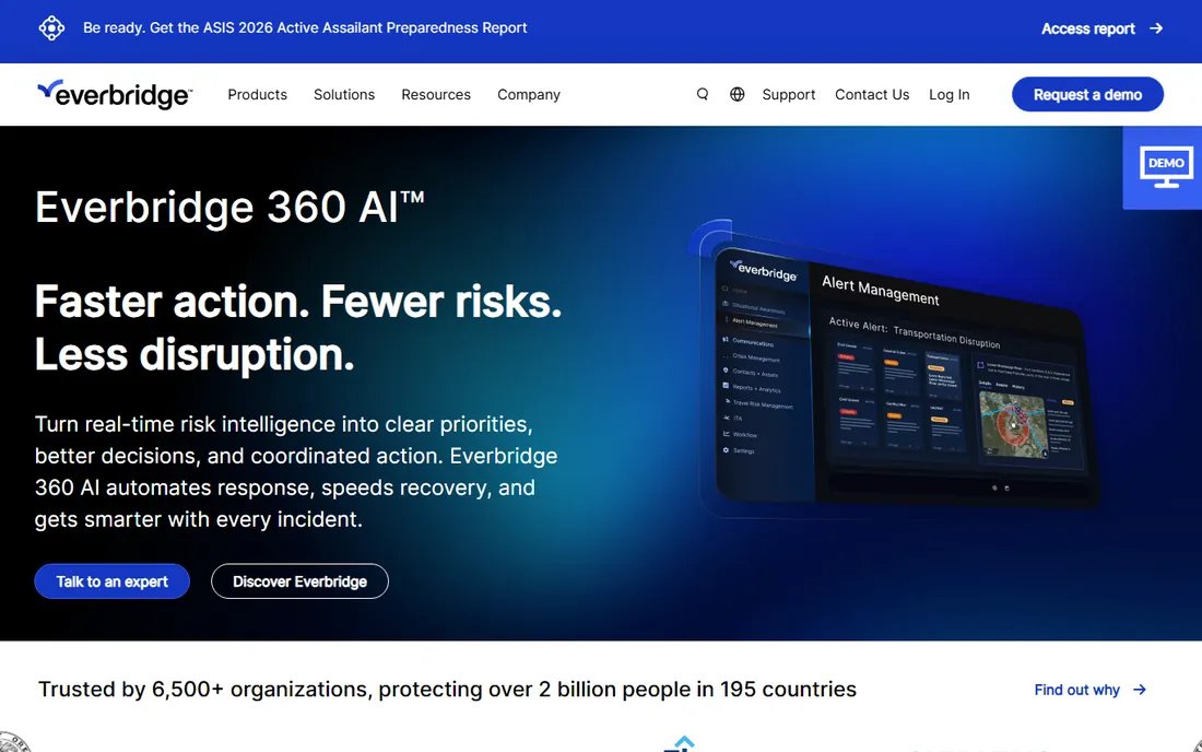 Everbridge homepage