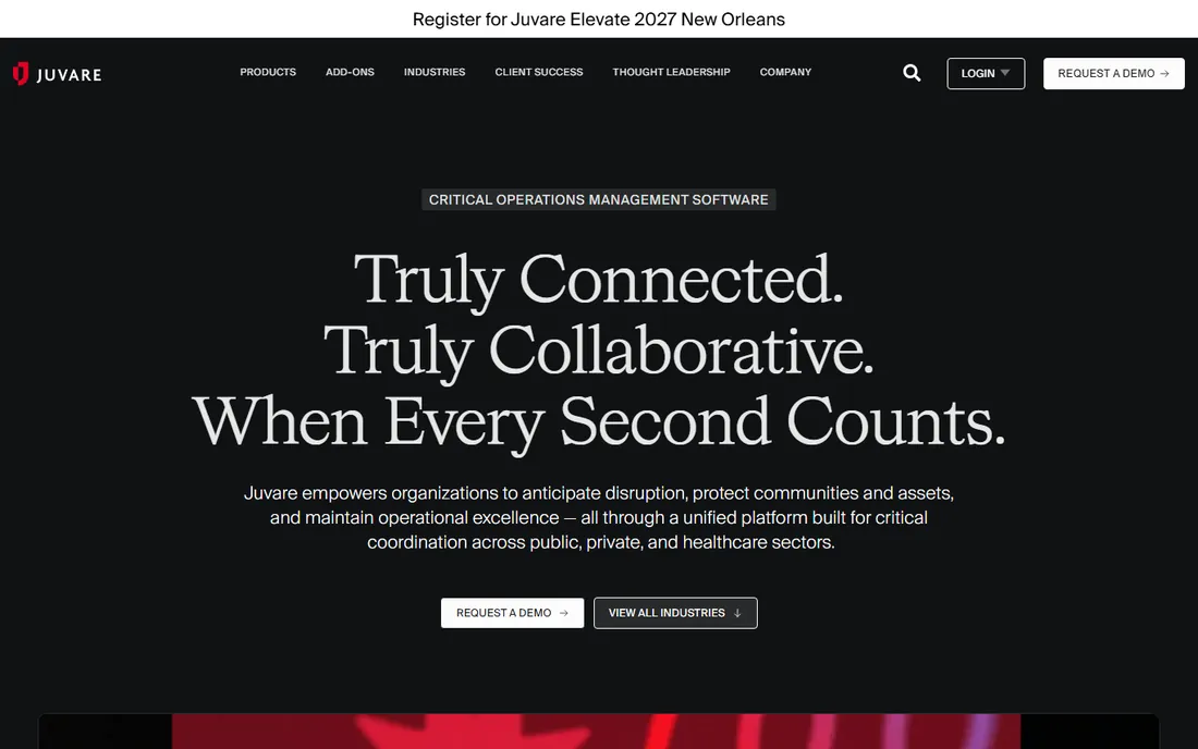 Juvare WebEOC homepage