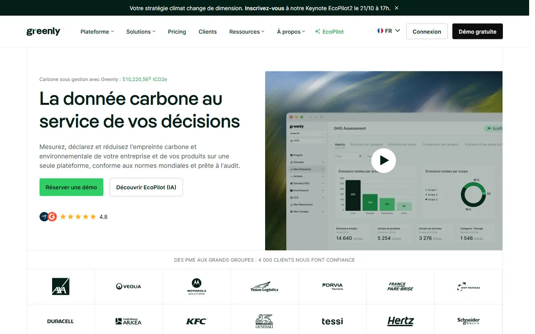 Greenly homepage