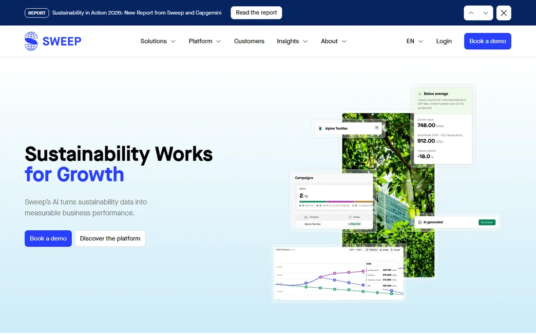 Sweep homepage