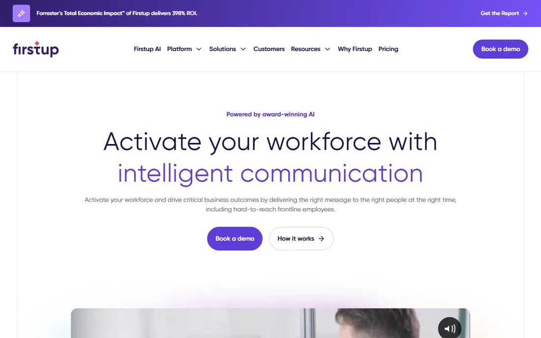 Firstup homepage