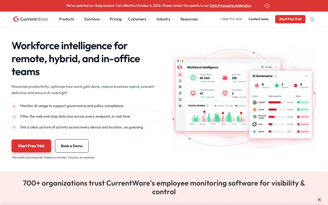 CurrentWare homepage