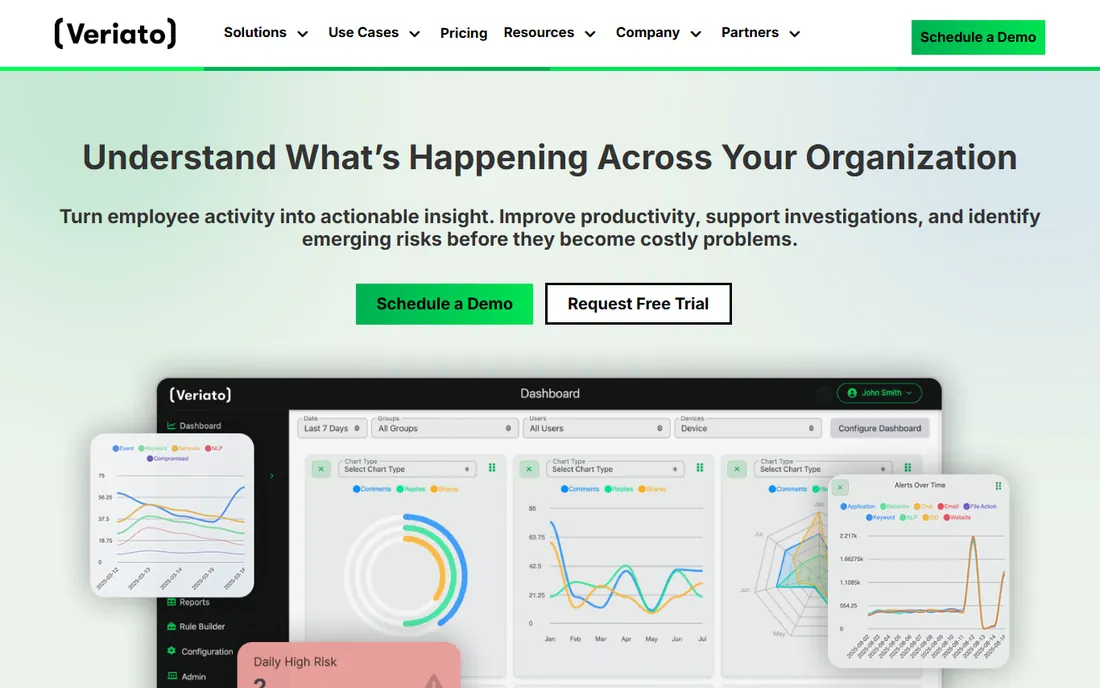 Veriato homepage