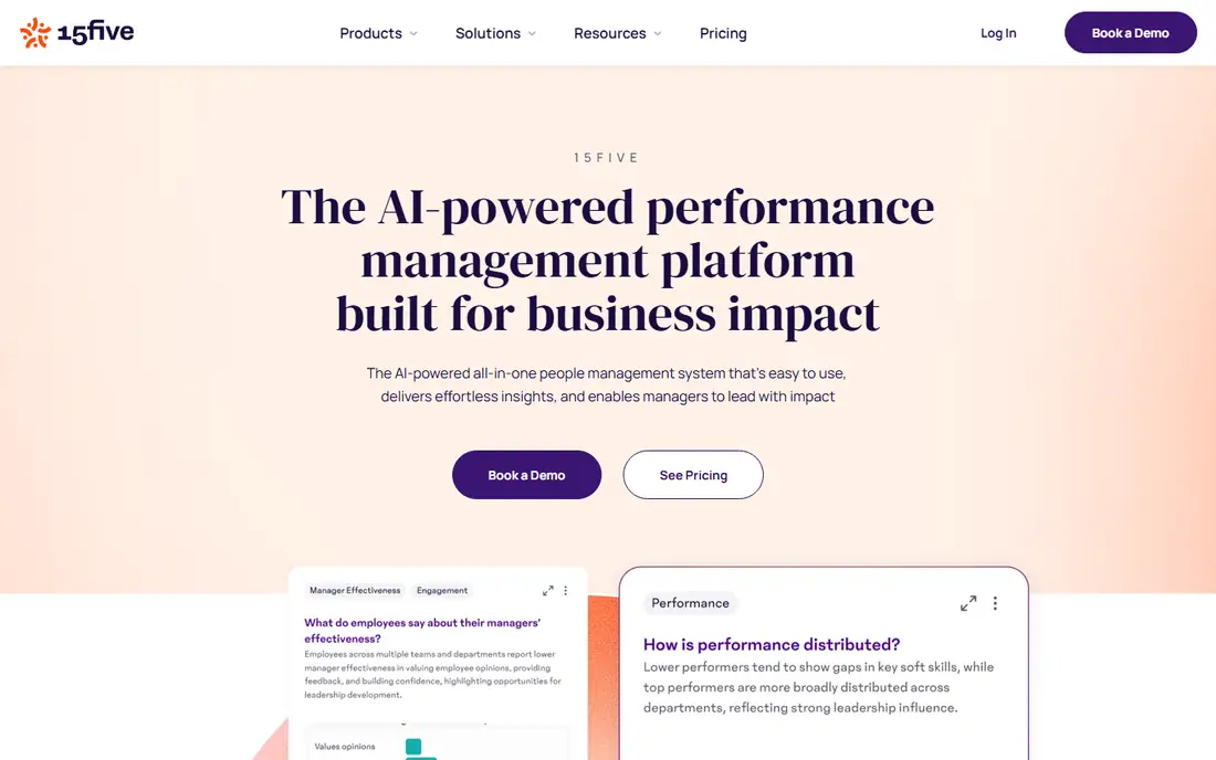 15Five homepage