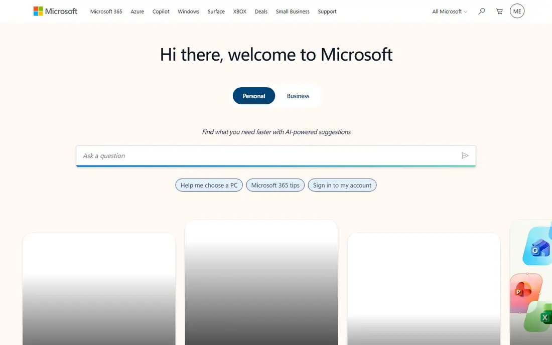 Microsoft Viva Glint homepage