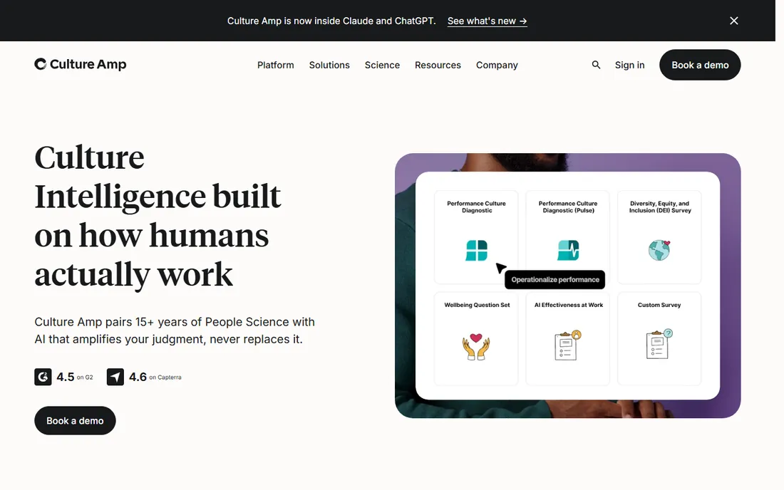 Culture Amp homepage