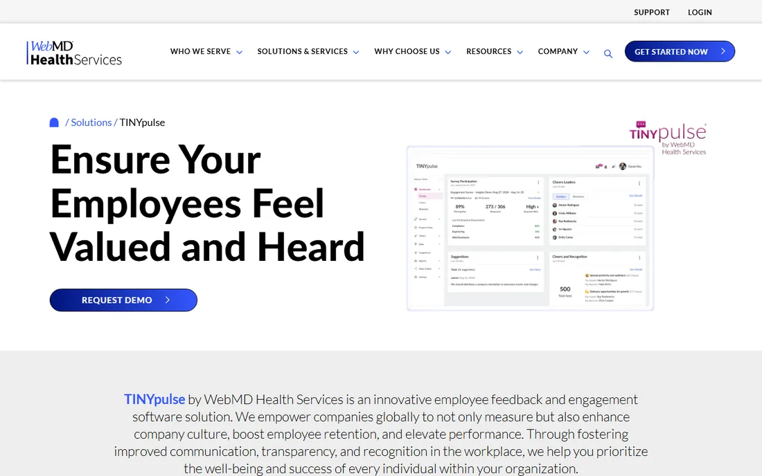 TINYpulse homepage