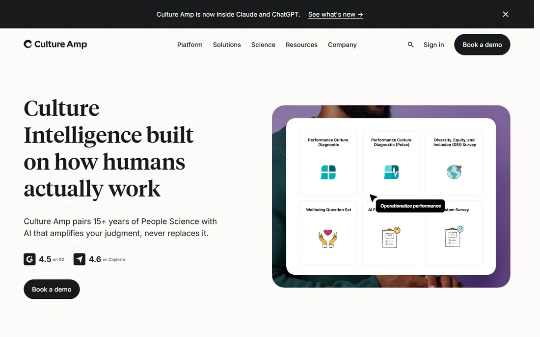 Culture Amp homepage