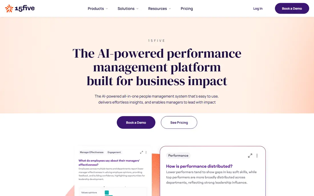 15Five homepage