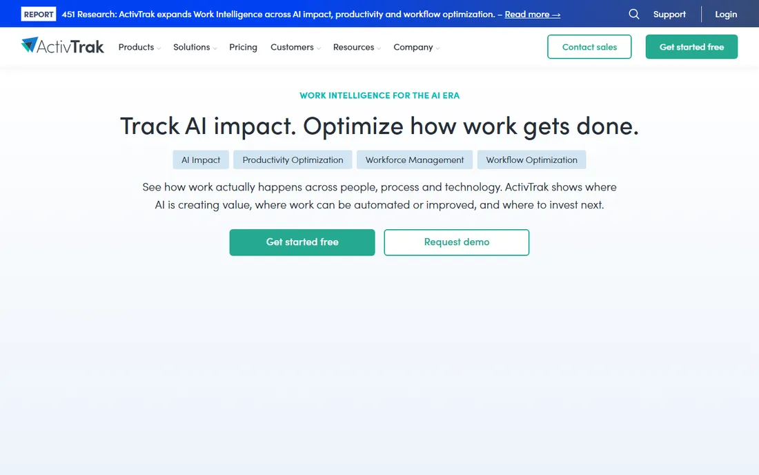 ActivTrak homepage