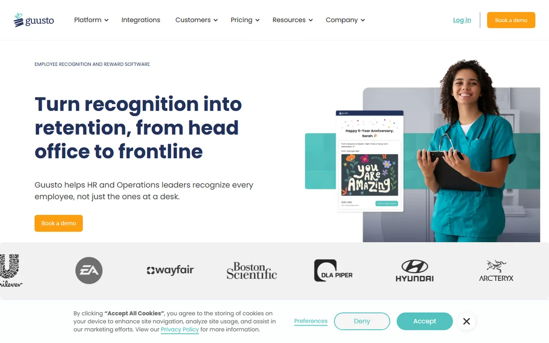 Guusto homepage