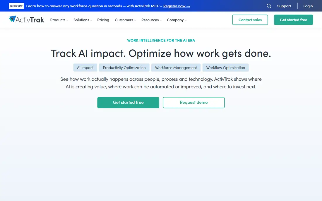 ActivTrak homepage