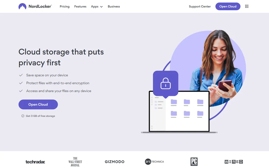 NordLocker homepage