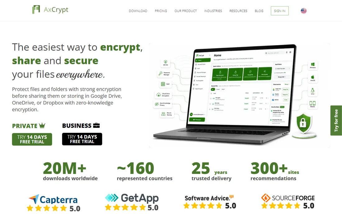 AxCrypt homepage