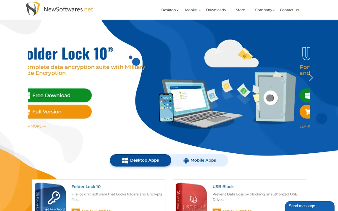 Folder Lock homepage