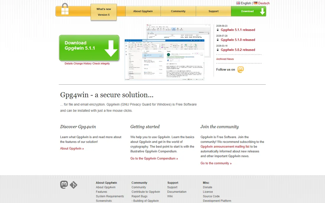 Gpg4win homepage