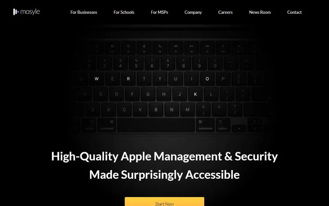 Mosyle homepage